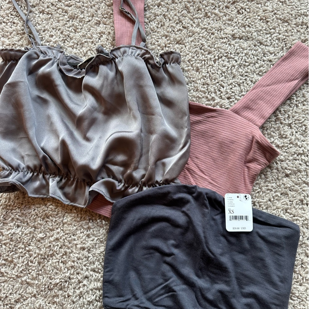 LOT OF 3 Free People Crop Tops